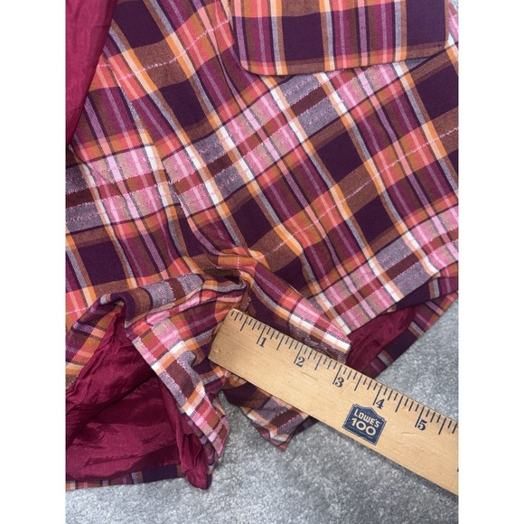 Maeve Sunday Plaid Mini Skort Anthropologie 4 Petite Red Pink - Picture 10 of 11